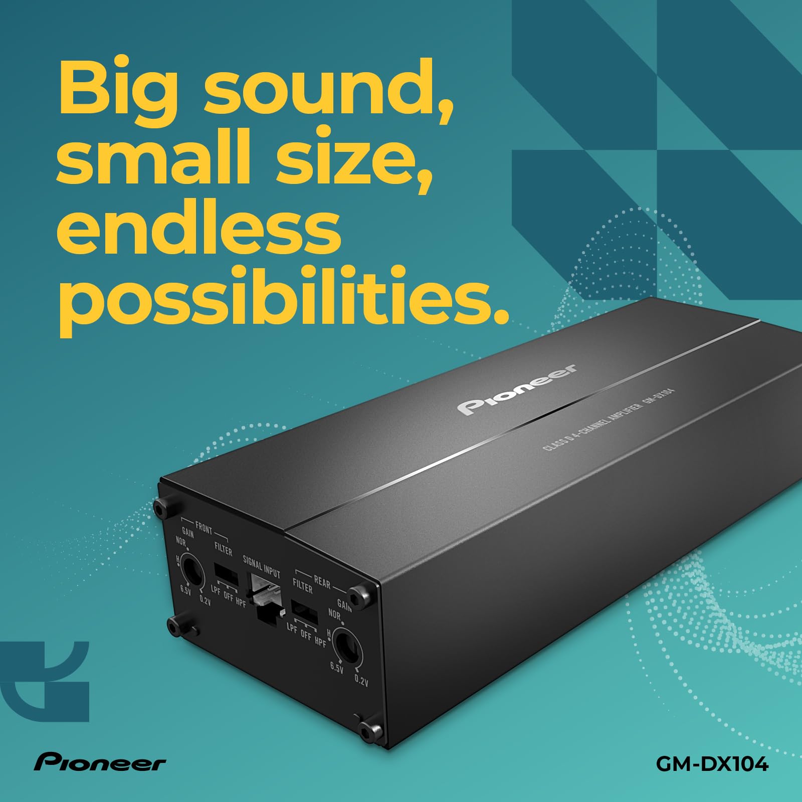 Amazon.com: Pioneer GM-DX104 400W Max Class D Bridgeable 4-Channel